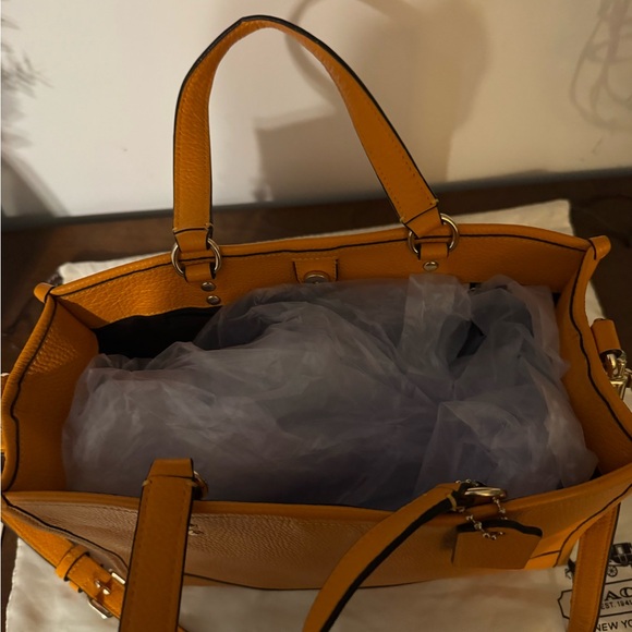 Coach Dempsey Carryall in Sunbeam Orange Pebble Leather main image 9